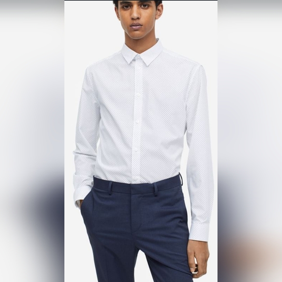 H&M Slim fit suit pants and slim fit easy iron shirt Medium - Picture 4 of 4
